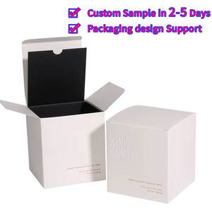 กล่องของขวัญบรรจุภัณฑ์เทียนหอมทรงสี่เหลี่ยมทำจากกระดาษ  เป็นมิตรกับสิ่งแวดล้อม พร้อมลายนูน - Product Image 3