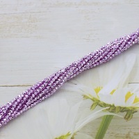 Perles de verre YWJC de 2 mm aux couleurs métalliques brillantes pour la fabrication de bijoux de mode, perles triangulaires à facettes en cristal de verre soufflé