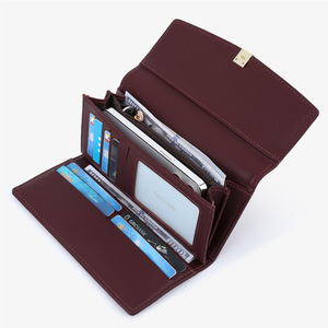 Minimalist Plain Solid Color Elegant Premium Custom PU Leather <b>Wallet</b> and <b>Long</b> Bag New Trendy Design RTS Bulk Mixed Order - Product Image 2