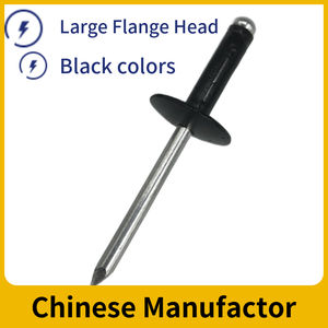 18.8Mm 20Mm Aluminium Drievoudige Klinknagel Waterdicht Ontwerp Schil Type Bloem Rozet Carland Vouwen Pop Klinknagels Zwart - Product Image 4