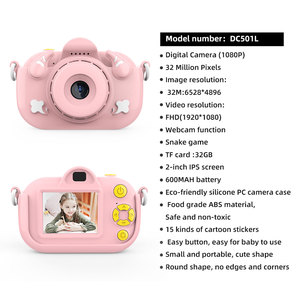 Kamera Digital Anak-anak Baru 2022 2 ''Hadiah Natal dengan Sensor CMOS Slot Kartu TF (hingga 128GB) Fungsi Perekaman Filter Mainan - Product Image 3