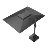 Sombrilla de Aluminio para Exteriores con Envío Rápido, Parasol con Poste de 9*12 Pies, Sombrilla Cantilever para Villa, Hotel, Piscina
