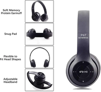 Auriculares P47 económicos de doble modo 5.1 con TF, FM, 3.5mm, IPX-6, impermeables, con controlador dinámico para teléfonos inteligentes y viajes