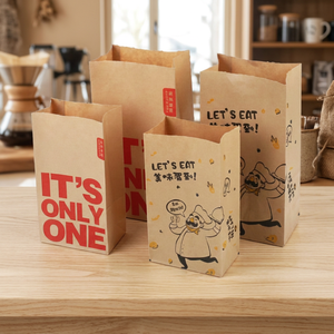 Bolsas de Papel para Sándwiches, Duraderas, de Grado Alimenticio, Ecológicas, Impresas Personalizadas, para Llevar - Product Image 1