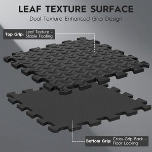 <span class=keywords><strong>Tapis</strong></span> d'exercice puzzle 12,6x12,6x0,4 po en EVA, emboîtable, antidérapant, résistant à l'eau, 18 pieds carrés, pour sol <span class=keywords><strong>de</strong></span> salle <span class=keywords><strong>de</strong></span> sport à domicile - Product Image 3