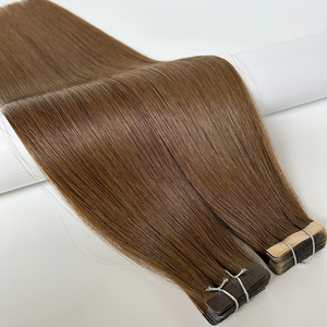 Prêt à expédier, extensions de cheveux à clips de 22 pouces, chocolat brun moyen, qualité de luxe, cheveux humains naturels pour salons - Product Image 1