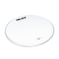 Tête de batterie OEM/ODM 10'' blanche double couche 60 mailles haute élasticité avec service d'impression de logo personnalisé disponible