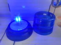 Lampu peringatan LED biru kualitas tinggi ECE R65/R10 ASE Class 1 CISPR25 kelas 3 Beacon DC12-24V kondisi baru