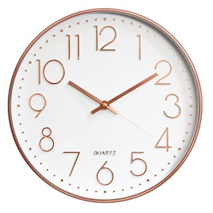 12-Inch Simple Mute Wall <b>Clock</b> – Hole-free Quartz <b>Clock</b>, Non-Ticking <b>Digital</b> Wall Watch for Living Room, Bedroom, Kitchen, Offic - Product Image 1
