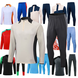 カスタム男性トラックスーツサッカークラブサッカーユニフォームトレーニングセットサッカートラックスーツ白サッカートラックスーツブランドロゴ - Product Image 1