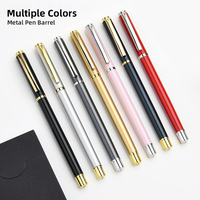 Logo personnalisé Vente en gros de haute qualité luxe multicolore métal coloré 0.5mm stylos gel ensemble avec capuchon