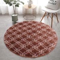 Tapis ronds lavables en machine, modernes pour la chambre à coucher, tapis moelleux, tapis pour chambre d'enfant, tapis circulaire duveteux, tapis personnalisé