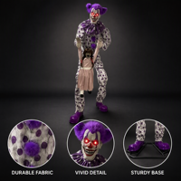 Clown d'Halloween grandeur nature, accessoires animés, corps mobile, animatronique, décoration de maison hantée, décoration de jardin, extérieur, OEM, sur mesure, vente en gros
