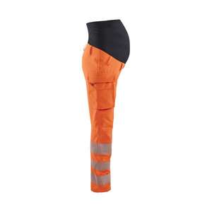 BLAKLADER - 710016425399M Women's hi-Vis 4-way <b>stretch</b> maternity <b>trousers</b> Orange/<b>Black</b> - EAN 7330509841563 HI-VIS WORKWEAR - Product Image 3