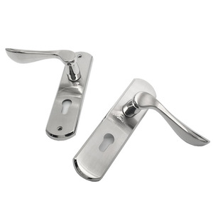 304 Stainless Steel <b>Door</b> <b>Lock</b> Lever <b>Lock</b> Keyless Brushed Polished Finish For Interior Wooden <b>Doors</b> Home Use <b>Bathroom</b> Bedroom - Product Image 4