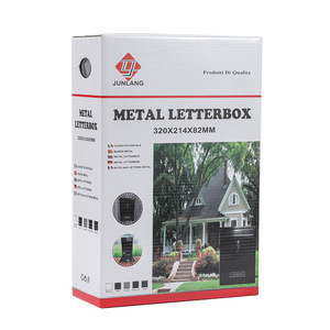 Boîte aux lettres murale sécurisée moderne personnalisée pour extérieur, verrouillable, avec plaque nominative et porte rabattable à dessus plat - Product Image 4