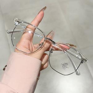 Gafas Ópticas Unisex con Montura Ovalada Pequeña 31009, Media Montura, Puente Mediano, Lentes de PC para Visión de Cerca - Product Image 4