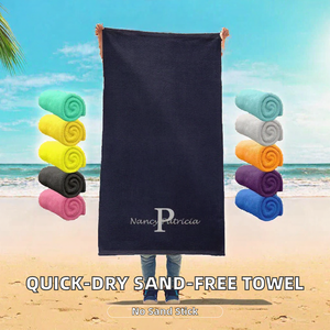 Custom <b>Microfiber</b> <b>Beach</b> <b>Towel</b> Quick Dry Sand Free Windproof Printed Rectangle <b>Towel</b> for <b>Beach</b> Summer - Product Image 2