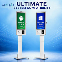Terminal de point de vente Android 4+64 Go sur pied pour restaurant, kiosque libre-service, 21,5, 23,8, 27, 32 pouces