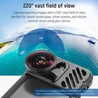 Objectif Fisheye HD 8 mm NEEWER pour téléphone, grand angle 220° pour objectif à filetage de 17 mm, objectif Fisheye pour iPhone - LS-29