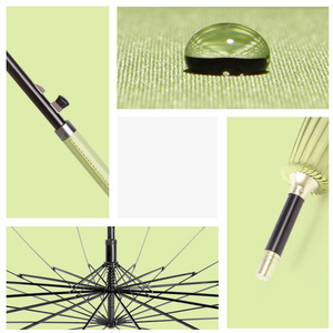 Grand <span class=keywords><strong>parapluie</strong></span> manuel 16 côtes <span class=keywords><strong>pour</strong></span> hommes, droit, design moderne, résistant au vent, robuste et renforcé, manche long - Product Image 5