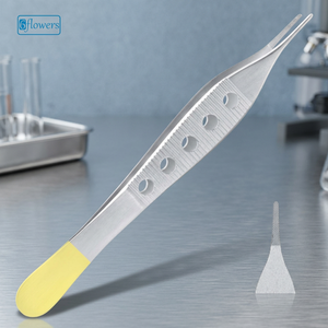 Pinzas Quirúrgicas 6flowers de Acero Inoxidable con Punta de Precisión y Mango Amarillo para Operaciones Médicas, Instrumento de Clase I con Certificación CE - Product Image 2
