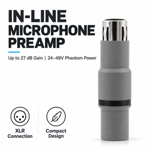 Préamplificateur de microphone en ligne XLR pour microphones dynamiques et à ruban passifs - Product Image 3