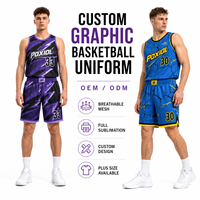 Uniforme de Baloncesto Personalizado OEM con Diseño Gráfico, Conjunto de Camiseta y Pantalones Cortos con Patrón Audaz, Tallas Grandes, para Clubes de Streetball, Entrenamiento y Competencia, 100%