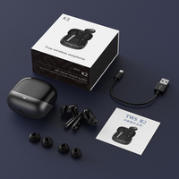 Écouteurs sans fil ANC+ENC TWS K2, autonomie de 26 heures, Bluetooth 5.3, écouteurs intra-auriculaires avec commande tactile