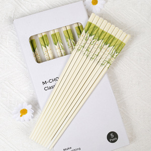 Palillos de Cerámica Estilo 2026, Ideales para Instagram, Color Verde Lirio de los Valles, Vajilla de Lujo de Alta Gama al por Mayor - Product Image 1