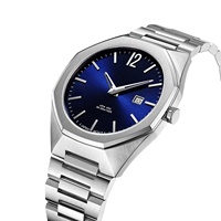 Jam tangan pria Ultra tipis, jam tangan pria Ultra tipis, desainer Logo kustom, MOQ rendah, jam tangan mewah pria populer