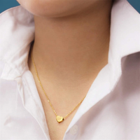 Collier personnalisé en acier inoxydable en forme de cœur, bijoux de mode, amour éternel, pendentif plaqué or délicat pour femmes