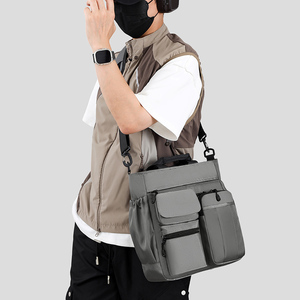 Sac bandoulière messager grande capacité personnalisable en nylon pour homme, idéal pour l'extérieur et les loisirs, vente en gros - Product Image 3