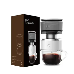 Pembuat kopi elektrik Mini, pembuat kopi Moka Mini otomatis tetes elektrik 160ML untuk rumah dan perjalanan