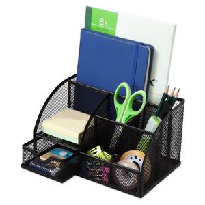 उच्च गुणवत्ता कार्यालय डेस्क आयोजक 7 डिब्बे धातु तार डेस्कटॉप पेन कप पेंसिल धारक - Product Image 6