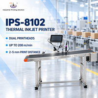 Imprimante jet d'encre haute résolution IPS-8102 de 10 pouces, machine de codage de date par lots, imprimante TIJ de 25,4 mm avec encodeur pour sacs et produits chimiques quotidiens