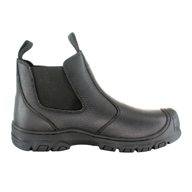 Men's Steel Toe Construction Safety Boots Waterproof Light Weight Black Chelsea Style Work Shoes for Mining