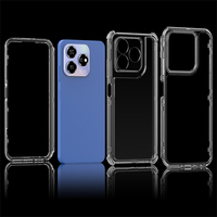 Étui de téléphone portable transparent 3 en 1, coque antichoc à 4 coins pour ZTE Blade A56 Pro A35e V70 Max V70 A55 A35