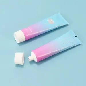 Tubo de aluminio ABL personalizado de 100g, pasta de dientes, embalaje cosmético suave para apretar con serigrafía para el cuidado de la piel