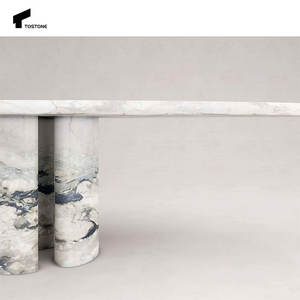 Tostone Luxueux Naturel Blanc Marbre Pierre Rectangle <span class=keywords><strong>Console</strong></span> <span class=keywords><strong>Table</strong></span> pour Intérieur Salon Hôtel Durable Meubles Décoration - Product Image 6