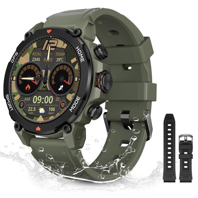 September Purchasing Festival Men's Smart Watch G6 1.43inch 450mah 5ATM Waterproof Sports Smartwatch with GPS Prayers Function