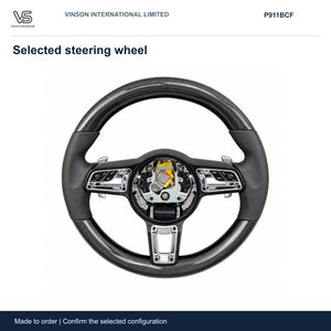Volant en fibre de carbone pour PORSCHE 911 Open Center Configuration sélectionnée P911BCF - Product Image 1