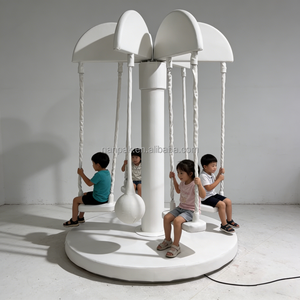 Carrusel Giratorio para Niños con Columpios y Pelotas, Equipo de Juegos Desmontable para Interiores y Exteriores, Alquiler para Fiestas y Eventos - Product Image 4
