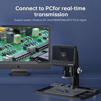 Microscopio Digital Bestool BST-X16MP con Pantalla IPS de 7 Pulgadas, 1600X, USB, 1080p, Compatible con Soldadura, Windows/Mac OS, Certificación CE/ROHS, 2 Cabezales
