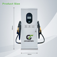 Nouvelle borne de recharge commerciale double pistolet 120 kW CC pour véhicules électriques avec interfaces CCS1/CCS2/GBT, IP54, contrôle par application, station de charge rapide