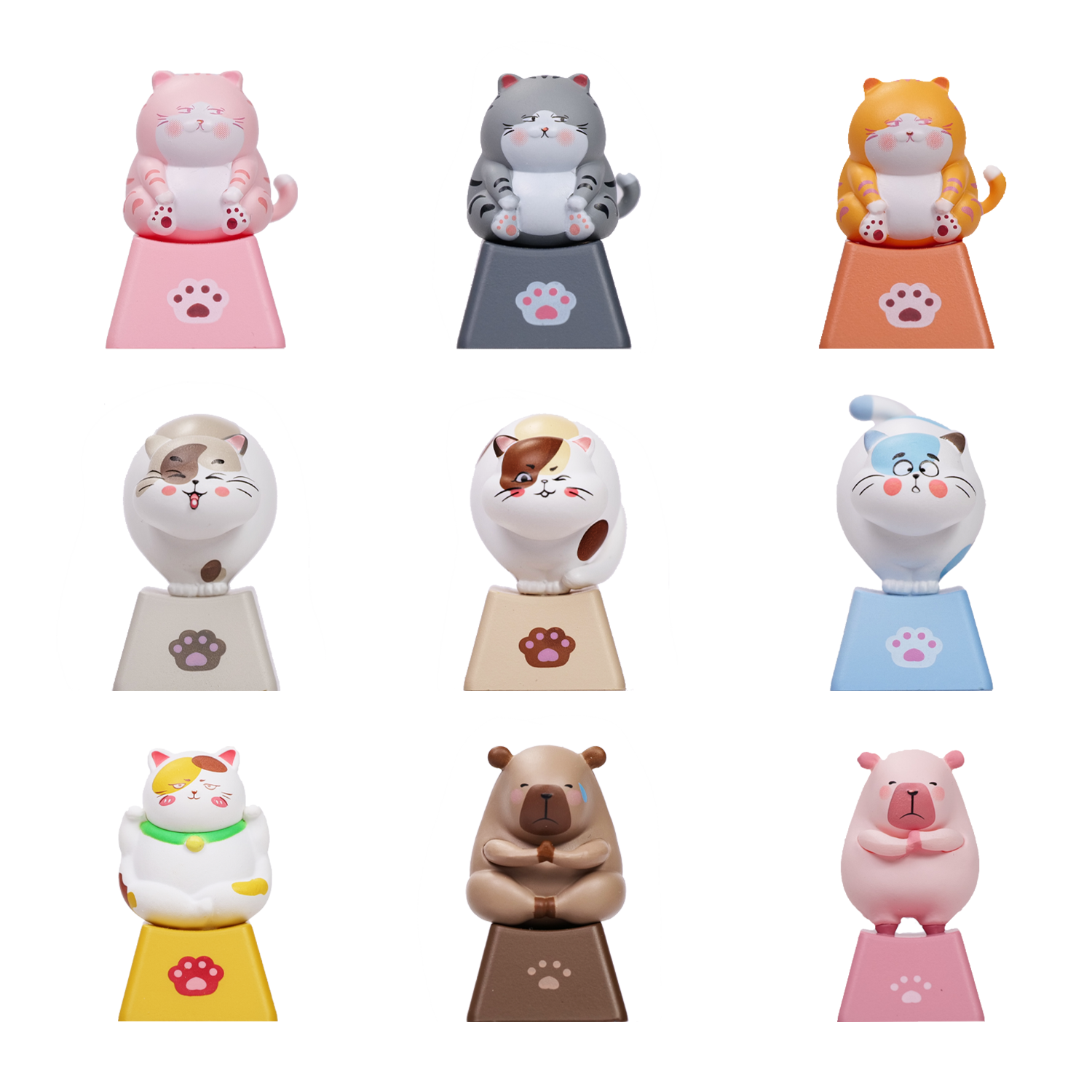 Akko Zoom Artisan Keycap Set 9 Animales