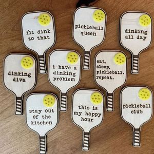 แม่เหล็กติดรถยนต์ลายพิคเคิลบอล, สติ๊กเกอร์แม่เหล็กสำหรับนักกีฬาสำหรับติดตู้ล็อกเกอร์โรงเรียนหรือตู้เย็น, ไวนิลลายพิคเคิลบอล, อุปกรณ์เสริมพิคเคิลบอล - Product Image 1