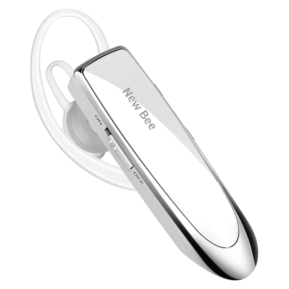 Écouteurs intra-auriculaires Bluetooth, couleur argent/blanc, autonomie 24 heures, mains libres, Style professionnel