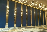 Système de cloisonnement acoustique mobile robuste et facile à utiliser, cadre en aluminium, épaisseur 100 mm, ignifuge, pliable, modulaire, pour écoles