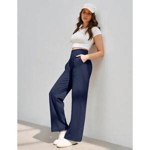 Pantalones de Yoga de Pierna Ancha FOXA, Cintura Alta con Bolsillos, Control de Abdomen, Elásticos, Pantalones de Vestir para Mujer, Pantalones Casuales de Negocios - Product Image 2